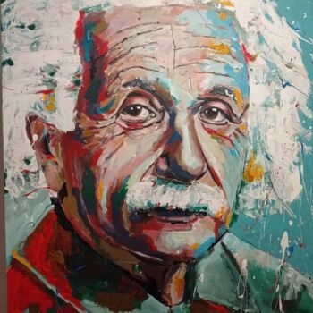 Painting titled "Albert" by Luis Fernando Otero, Original Artwork, Acrylic Mounted on Wood Stretcher frame