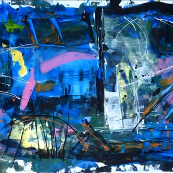Pintura titulada "Urban Abstract" por Floria Rey, Obra de arte original, Acrílico