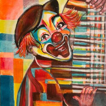 Painting titled "HARMONIE FESTIVE" by Caco, Original Artwork, Acrylic Mounted on Wood Stretcher frame