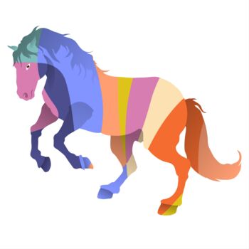 제목이 "A colorful horse co…"인 디지털 아트 Shamim Shaikh로, 원작, 2D 디지털 작업