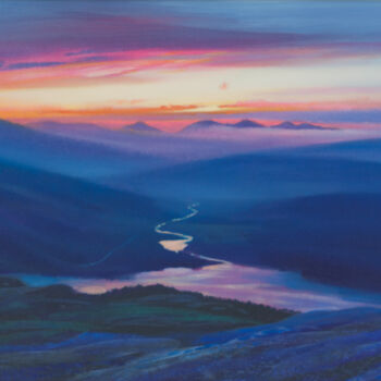 Painting titled "BEFORE THE DAWN" by Kevan Mcginty, Original Artwork, Acrylic Mounted on Wood Stretcher frame