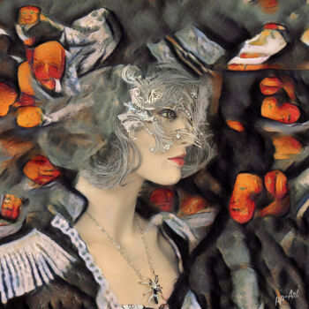 Schilderij getiteld "LA CONTESSA" door Piet Prins, Origineel Kunstwerk, Digitale fotografie