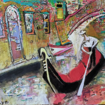 Peinture intitulée "Sunny day in Venice" par Galya Didur, Œuvre d'art originale, Acrylique