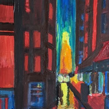 Malerei mit dem Titel "Night life" von Noëlle Matip, Original-Kunstwerk, Acryl
