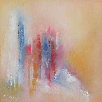 Peinture intitulée "Horizon" par Sandrine Hirson, Œuvre d'art originale, Huile Monté sur Châssis en bois