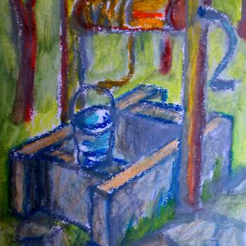 Painting titled "BPassage de roue" by Slobodan Spasojevic (Spaki), Original Artwork, Pastel