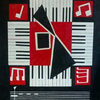 Painting titled "Панорама 52-36. Дев…" by Milan Dzurdzevic, Original Artwork, Oil