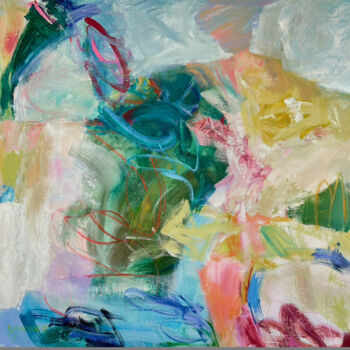 Painting titled "Shadowed Canyon" by Nancy J. Mclaughlin, Original Artwork, Acrylic Mounted on Other rigid panel