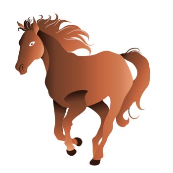 Digitale Kunst mit dem Titel "A stylized horse, w…" von Shamim Shaikh, Original-Kunstwerk, 2D digitale Arbeit