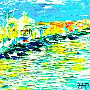 Ζωγραφική με τίτλο "VENISE - GRAND CANA…" από Patrick Hesnard, Αυθεντικά έργα τέχνης, Λάδι