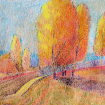 Disegno intitolato "253" da Anton Karbouski, Opera d'arte originale, Matite colorate