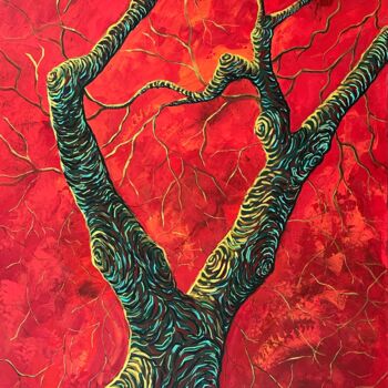 Painting titled "Curtsy to the Light" by Kerime Elibüyük, Original Artwork, Acrylic
