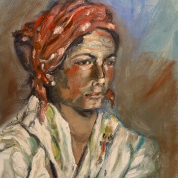 Pintura titulada "Gitana III" por Mónica Caruncho Fontela, Obra de arte original, Oleo