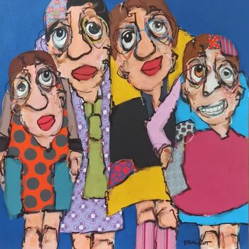 Peinture intitulée "La Petite Famille" par Maxime Frairot, Œuvre d'art originale, Acrylique