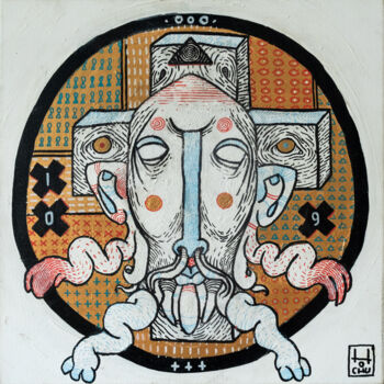 Painting titled "Handmade Nespass" by Tot_chuvak, Original Artwork, Acrylic Mounted on Wood Stretcher frame