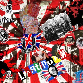 Digitale Kunst getiteld "punk 2" door Frédéric Agostini, Origineel Kunstwerk, Digitale collage