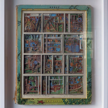 Sculpture intitulée "tintin - le trésor…" par Aurélien Reichert, Œuvre d'art originale, Papier Monté sur Carton