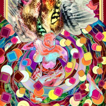 纺织艺术 标题为“Carousel” 由Kostyantin Malginov, 原创艺术品, 挂毯