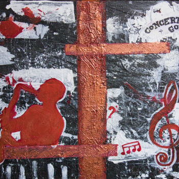 Peinture intitulée "Concert Gospel" par Ghyslaine Rameau, Œuvre d'art originale, Acrylique