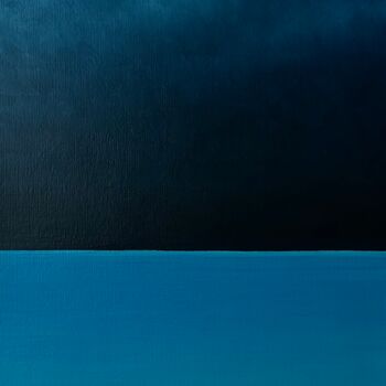 Pintura titulada "Prussian blue at ni…" por Evgenia Kiperiya, Obra de arte original, Oleo
