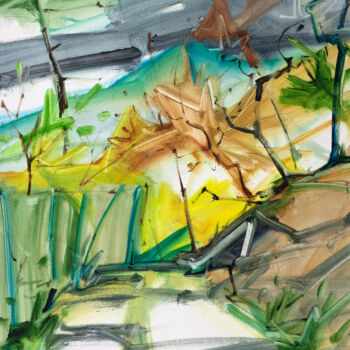 Peinture intitulée "The world outside" par Simone Romani, Œuvre d'art originale, Huile Monté sur Châssis en bois