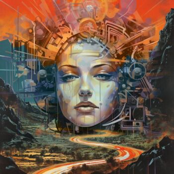 Digital Arts με τίτλο "Aztec Godess" από Pointless Pixels, Αυθεντικά έργα τέχνης, Εικόνα που δημιουργήθηκε με AI Τοποθετήθηκ…