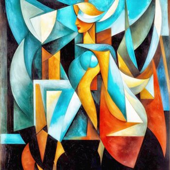 Arts numériques intitulée "PROMENADE (60CM X 5…" par Nictsi Khamira, Œuvre d'art originale, Peinture numérique