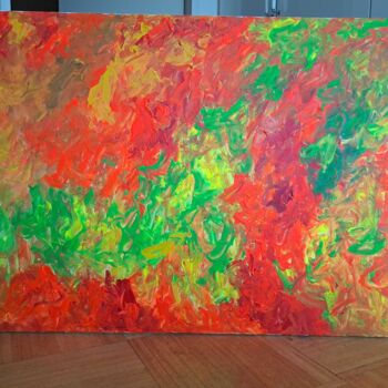Painting titled "Abstract" by Marian Kulekov, Original Artwork, Acrylic