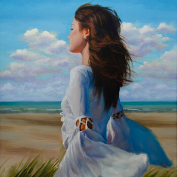 Painting titled "The nature of dayli…" by Romain Eugène, Original Artwork, Oil Mounted on Wood Panel