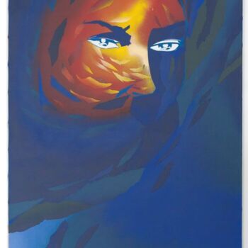 Painting titled "Desert Spirit" by Wallhacker, Original Artwork, Acrylic Mounted on Wood Stretcher frame