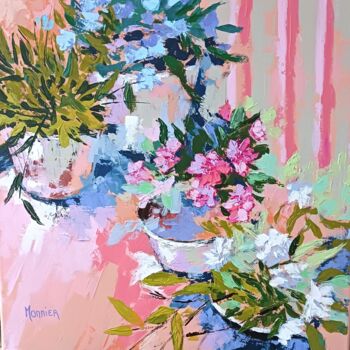 Peinture intitulée "Pink Life 4" par Cathy Monnier, Œuvre d'art originale, Acrylique Monté sur Châssis en bois