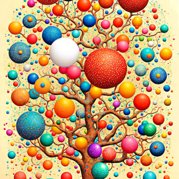 Digital Arts με τίτλο "L' Arbre" από Mr Patrice, Αυθεντικά έργα τέχνης, Ψηφιακή ζωγραφική