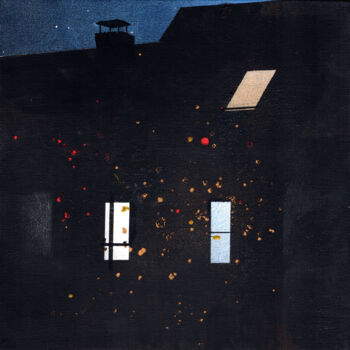 Painting titled "Drei Fenster" by Raimo Bergt, Original Artwork, Acrylic