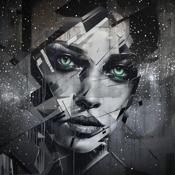 Digital Arts με τίτλο "Android Woman" από Pointless Pixels, Αυθεντικά έργα τέχνης, Εικόνα που δημιουργήθηκε με AI Τοποθετήθη…