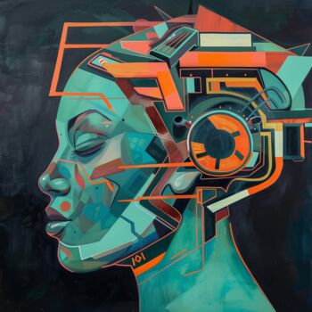 Digital Arts με τίτλο "Abstract Female" από Pointless Pixels, Αυθεντικά έργα τέχνης, Εικόνα που δημιουργήθηκε με AI Τοποθετή…