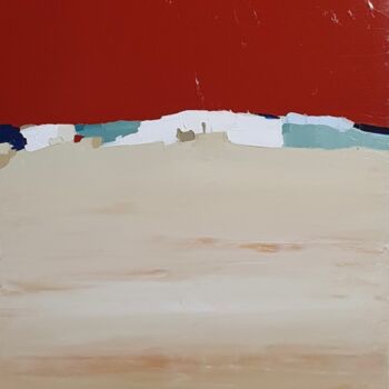 Painting titled "Plus jamais" by Sandrine Hirson, Original Artwork, Oil Mounted on Wood Stretcher frame