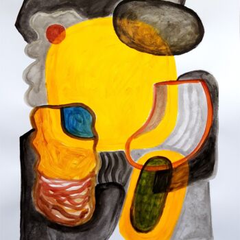 Peinture intitulée "Eclat solaire" par Pierre-Yves Beltran, Œuvre d'art originale, Acrylique