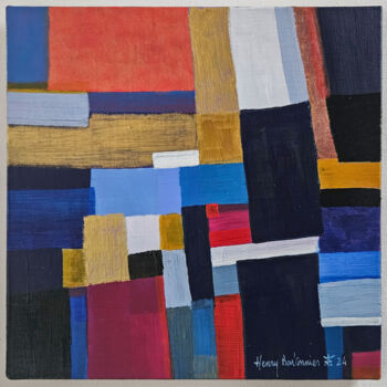 Peinture intitulée "La lutte" par Henry Bartonnier, Œuvre d'art originale, Acrylique Monté sur Autre panneau rigide