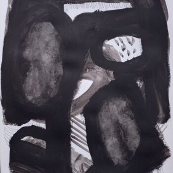 Ζωγραφική με τίτλο "Variation noire 3" από Pierre-Yves Beltran, Αυθεντικά έργα τέχνης, Ακρυλικό
