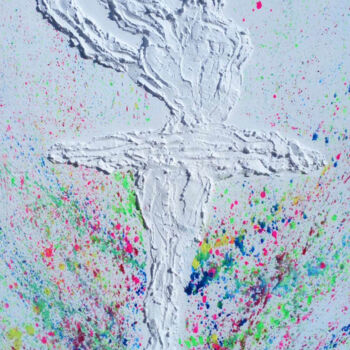 Painting titled "Ballerina" by Vygantas Navickas, Original Artwork, Plaster