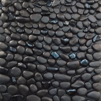 Sculpture intitulée "Darkness" par Vygantas Navickas, Œuvre d'art originale, Pierre Monté sur Châssis en bois
