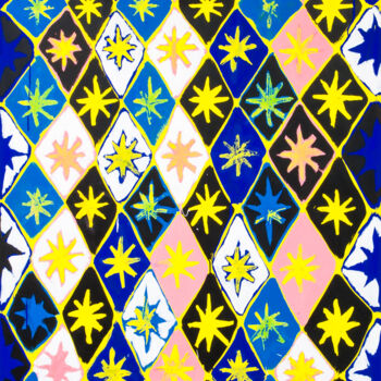 Malerei mit dem Titel "Constellation rumbo…" von Baptiste Laurent, Original-Kunstwerk, Acryl