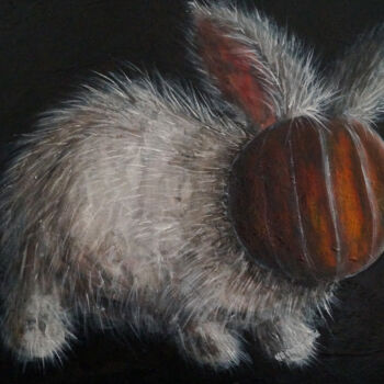Painting titled "Lovely friend, seri…" by An Viaznikova, Original Artwork, Acrylic Mounted on Wood Stretcher frame