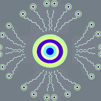 Digital Arts titled "Lines and Circles 2…" by Ken Lerner, Original Artwork, 2D Digital Work
