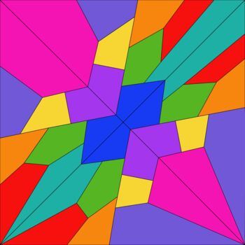 "A vibrant geometric…" başlıklı Dijital Sanat Shamim Shaikh tarafından, Orijinal sanat, 2D Dijital Çalışma
