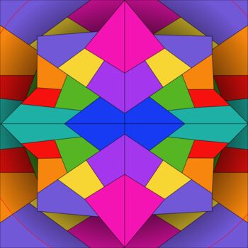Digital Arts με τίτλο "Vibrant  symmetrica…" από Shamim Shaikh, Αυθεντικά έργα τέχνης, 2D ψηφιακή εργασία