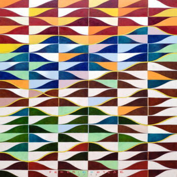 Painting titled "Diagram number 8" by Federico Cortese, Original Artwork, Oil