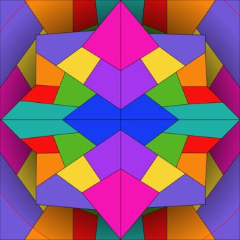 「A vibrant geometric…」というタイトルのデジタルアーツ Shamim Shaikhによって, オリジナルのアートワーク, 2Dデジタルワーク