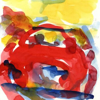 Malerei mit dem Titel "Auto/Selbster (1603…" von Detlef Lemme (Farbenkugel), Original-Kunstwerk, Aquarell