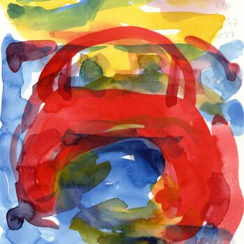 Malerei mit dem Titel "Auto/Selbster (1603…" von Detlef Lemme (Farbenkugel), Original-Kunstwerk, Aquarell